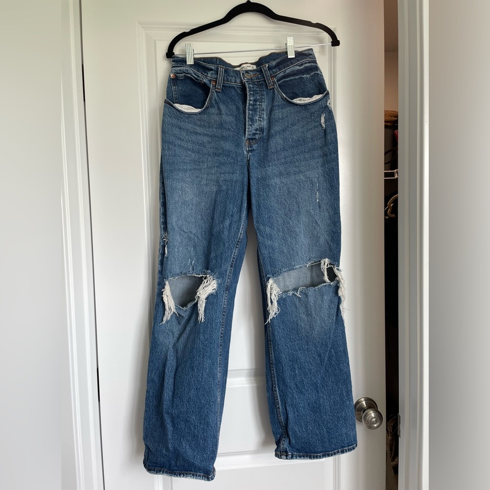 Abercrombie & Fitch Blue 90s low rise baggy Jeans